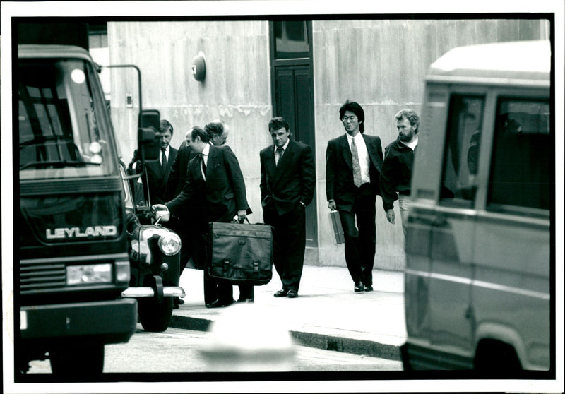 Assistant Bosun Mark Stanley Arriving at the Court for "Herald of Free Enterprise" Trial Case - Vintage Photograph