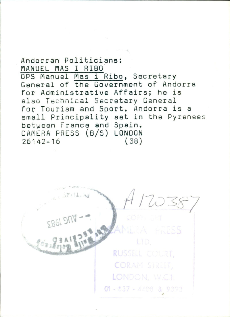 Manuel Mas I. Ribo - Vintage Photograph