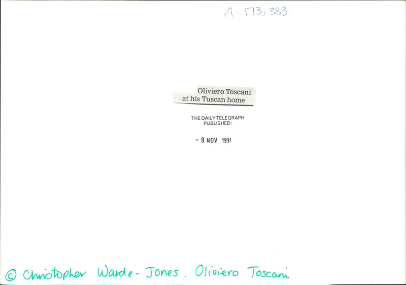 Oliviero Toscani - Vintage Photograph