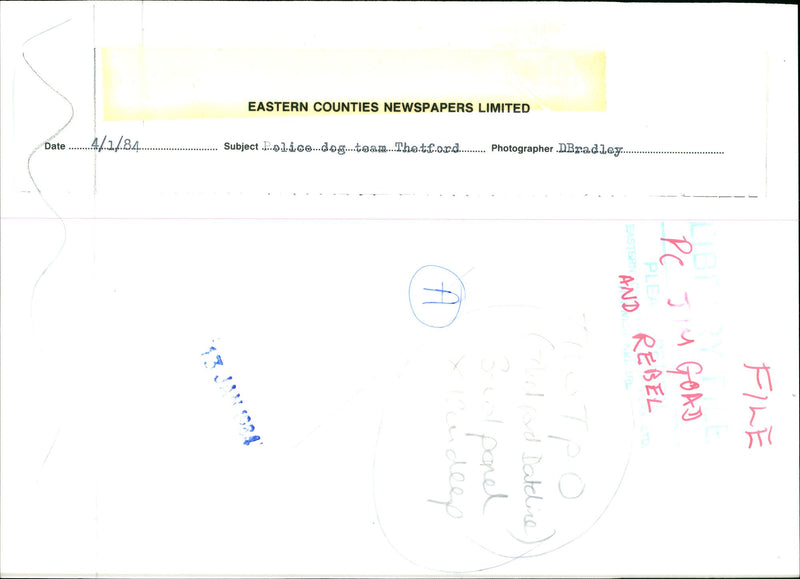 P.c. Jim Goad and dog Rebel - Vintage Photograph