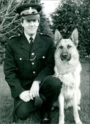 P.c. Jim Goad and dog Rebel - Vintage Photograph