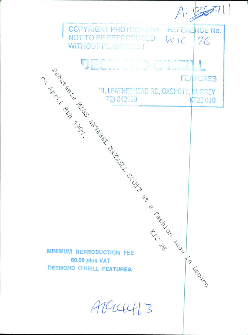 Debutante Miss Annabel Maxwell Scott - Vintage Photograph