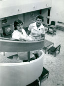 Kumla Institution. Women among the staff are occupational therapist Ella Wikdahl and office writer Kerstin StrÃ¥hle - Vintage Photograph