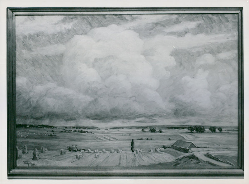 Picture in the LinkÃ¶ping Museum. Landscape - Vintage Photograph