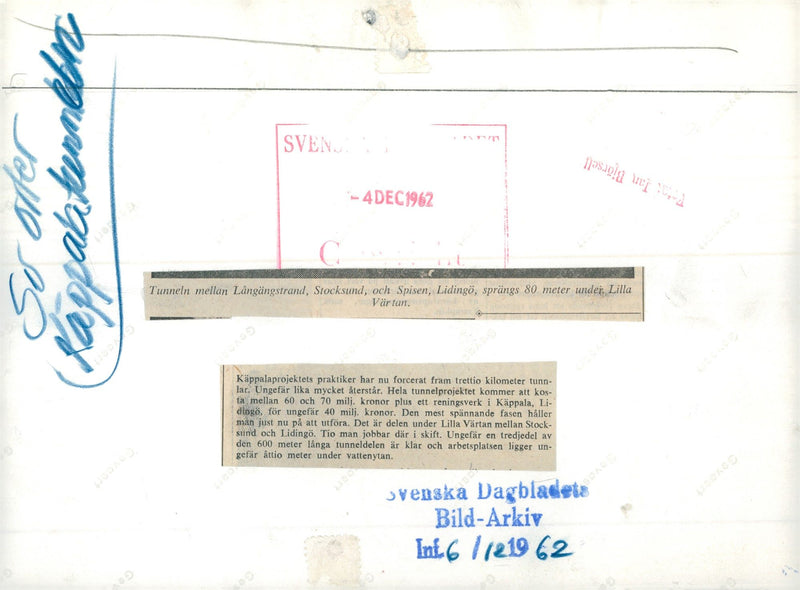 Käppala, Wastewater treatment plant at Lidingö. - Vintage Photograph