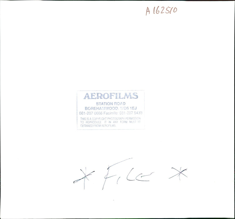 Stubble Burning aerial view - Vintage Photograph