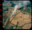 Stubble Burning aerial view - Vintage Photograph