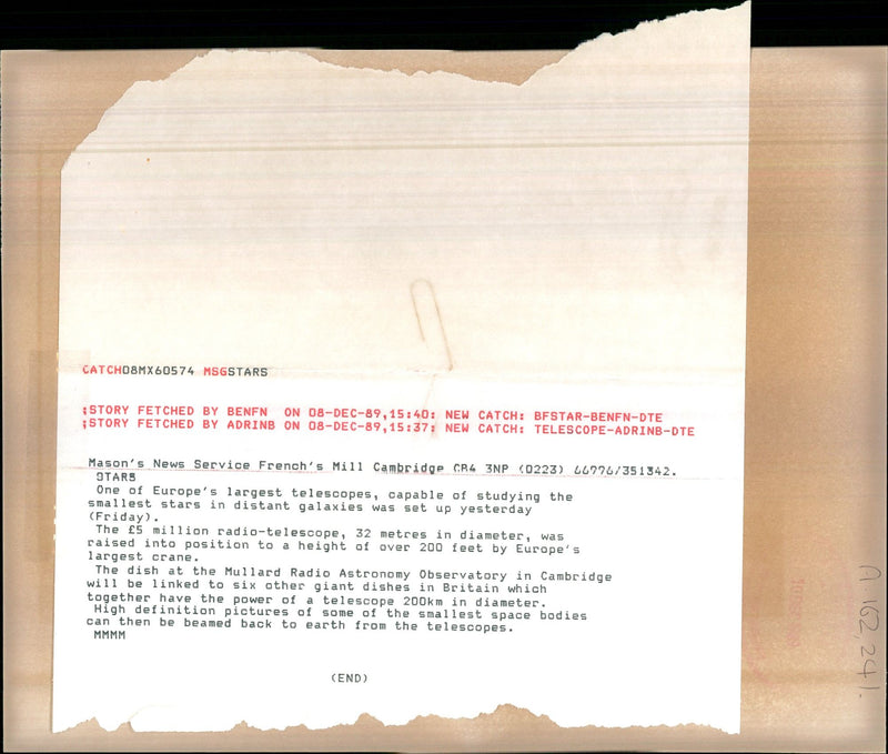 One of Europe's Largest Telescopes - Vintage Photograph