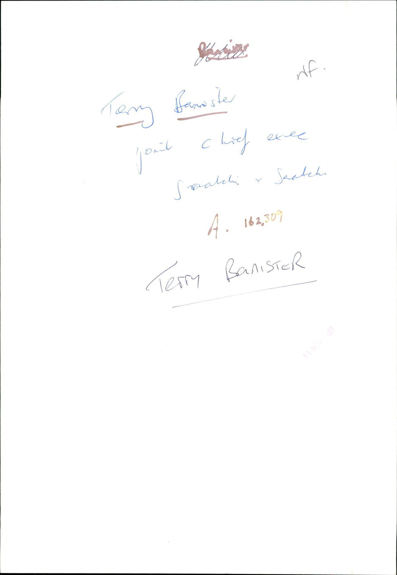 Terry Bannister - Vintage Photograph