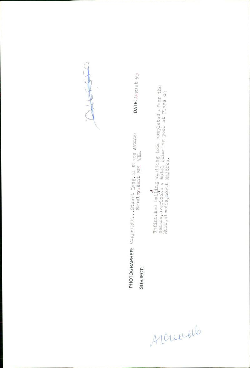 KINGS AVENUE BROMLEYKENT BRL SUBJECT DATE AUGUST UNFI COPYRIGHT STUART - Vintage Photograph