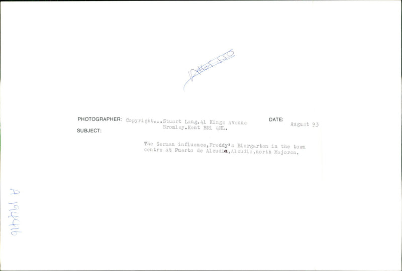 KINGS AVENUE BROMLEY KENT BRL SUBJECT AUGUST THE GERM COPYRIGHT STUART - Vintage Photograph