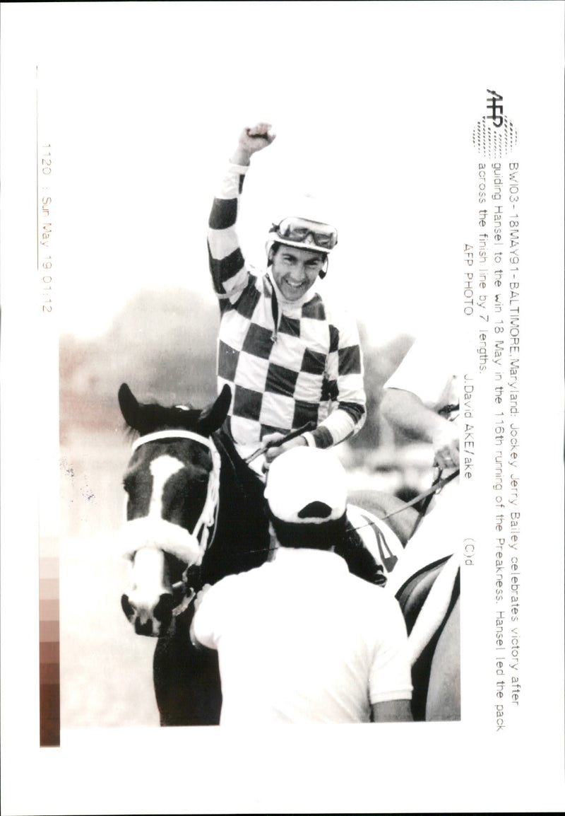 Jockey Jerry Bailey - Vintage Photograph