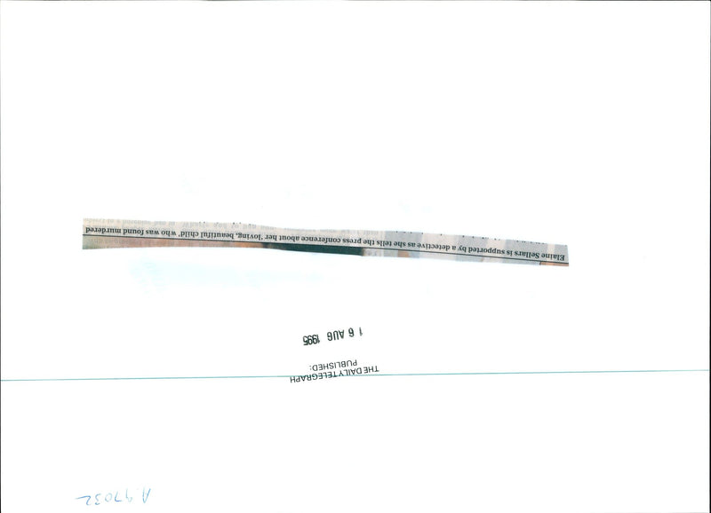 1995 ELAINE SELLARS WAS FOUND MURDERED HER HOME POLICE OFFICER PUBLISHED PRESS - Vintage Photograph