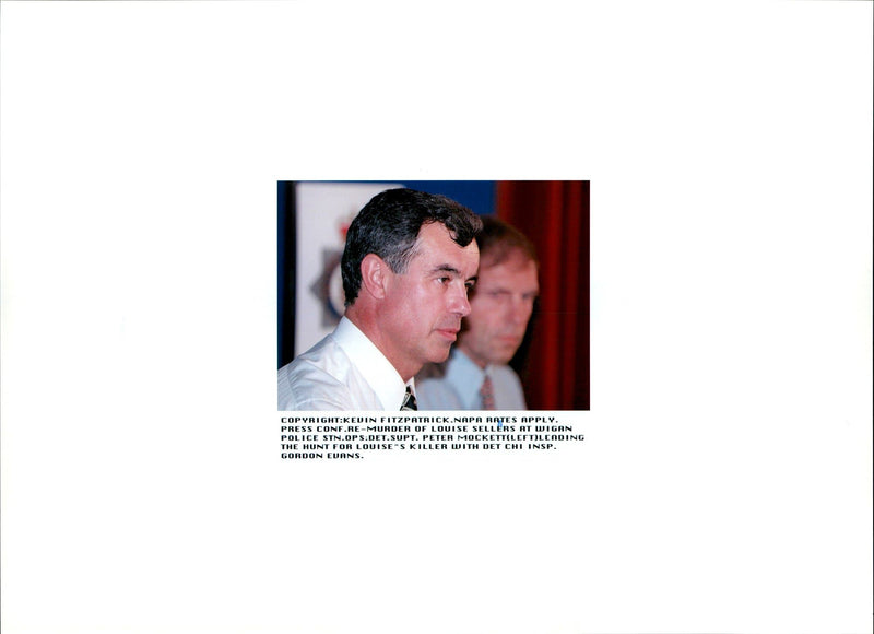 NAPA RATES APPLY PRESS CONFRE MURDER LOUISE SELLERS WIGAN POLICE PETER - Vintage Photograph
