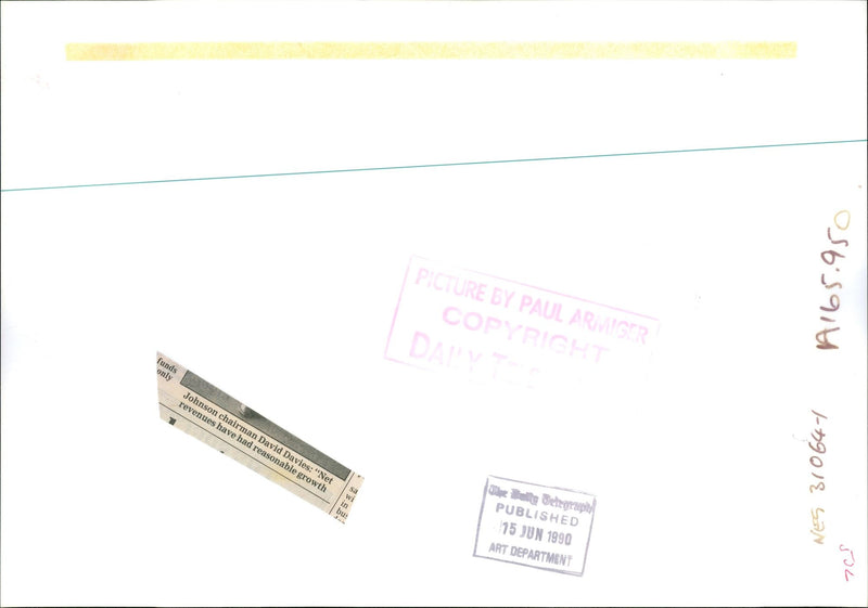 1990 JOHNSON CHAIRMAN NET REVENUES HAVE HAD REA DAVID DAVIES PAUL PUBLISHED - Vintage Photograph