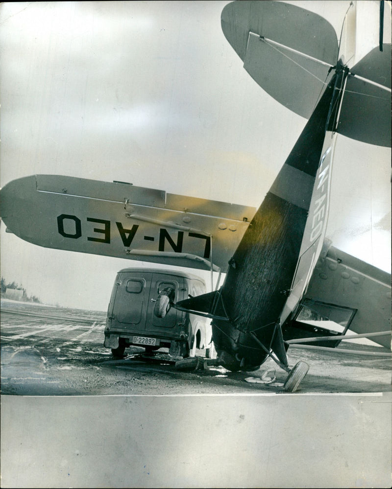 Take-off run brought to abrupt halt - Vintage Photograph