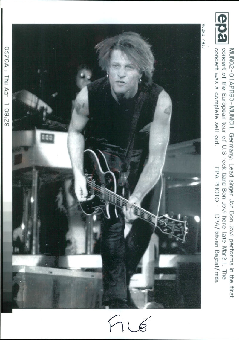 Jon Bon Jovi. - Vintage Photograph