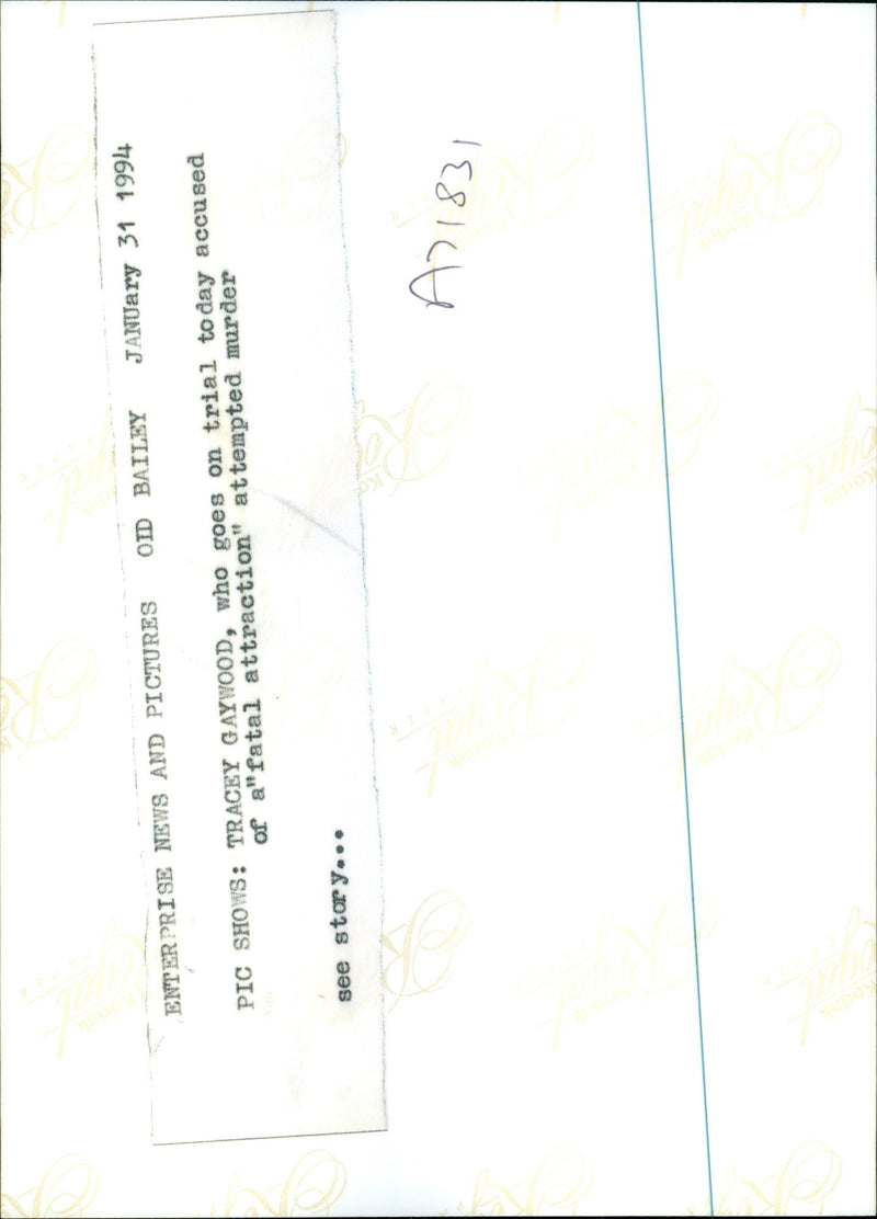 1994 TRAY WOOD ACCUSED FATAL ATTRACTION ATTEMPTED MURDER CHARGED - Vintage Photograph