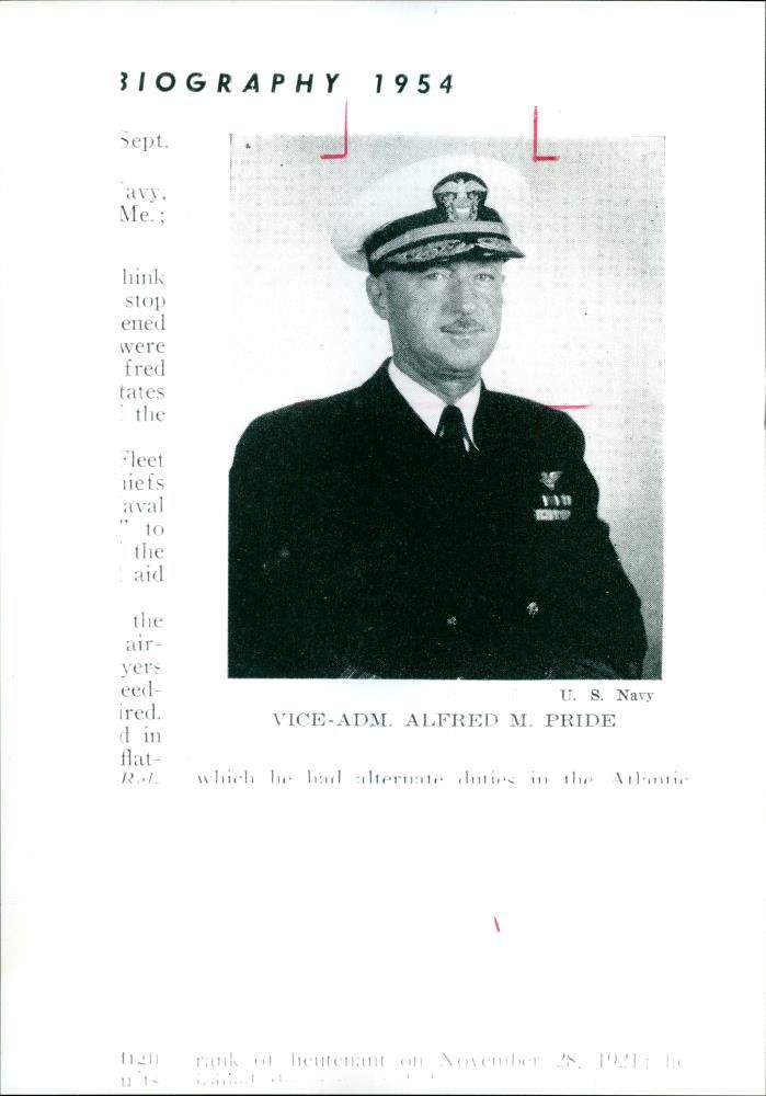 Admiral Alfred Pride - Vintage Photograph