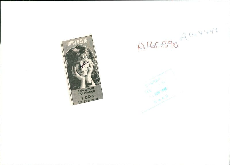 British Actress Rudi Davies - Vintage Photograph