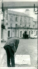 POOL BLOOD WAS FOUND AFTER SHOT HAD BEEN FIRED OUTSIDE KNOCKLOFTY - Vintage Photograph