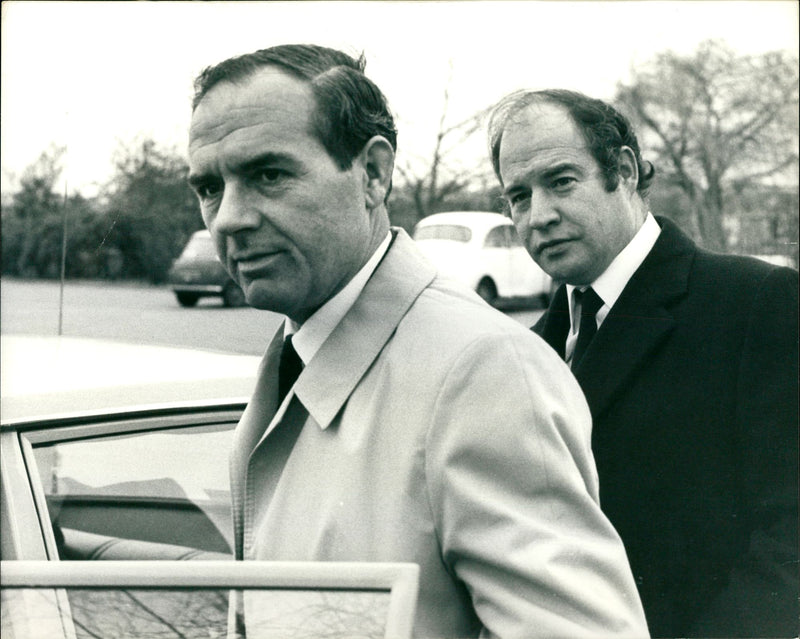 Police at funeral of murdered nanny - Vintage Photograph