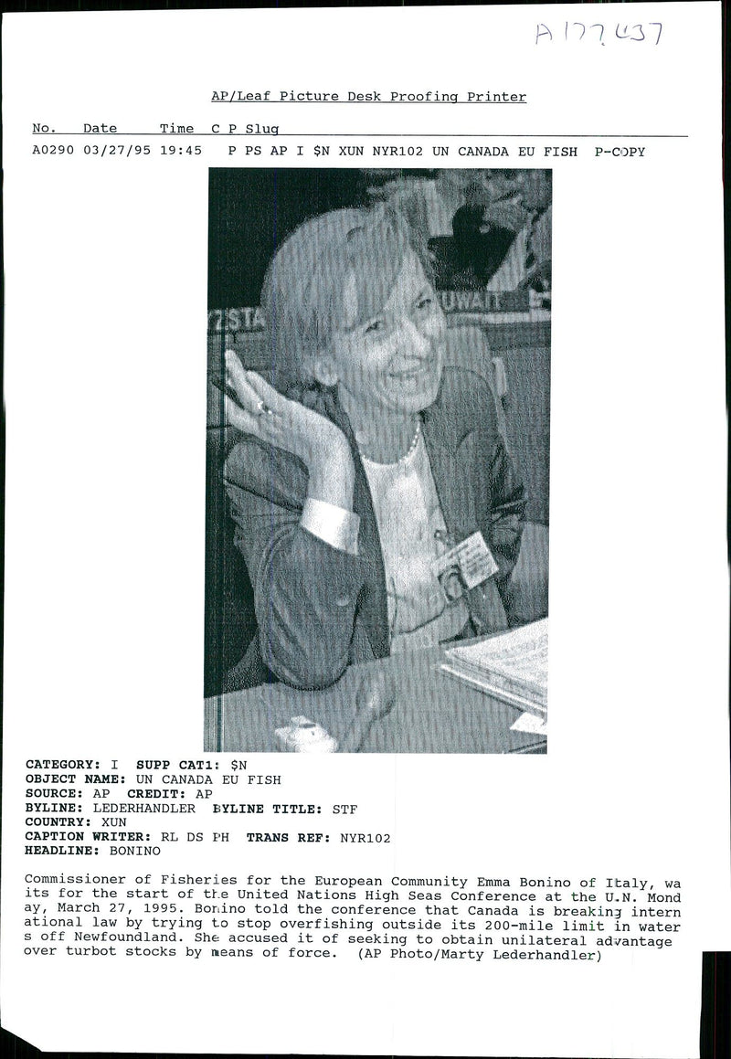 Emma Bonino. - Vintage Photograph