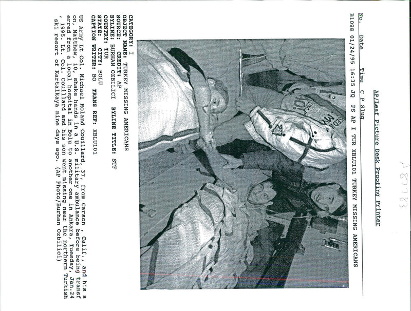 1995 COL MICHAEL ROLAND COUILLA BURHAN OZBILICI MILITARY WRITER TITLE ARMY - Vintage Photograph