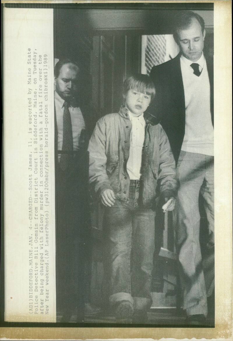 1989 SCOTT JAMES CHARGED WITH FELONY MURDER CONNECTION FAT POLICE PRESS - Vintage Photograph