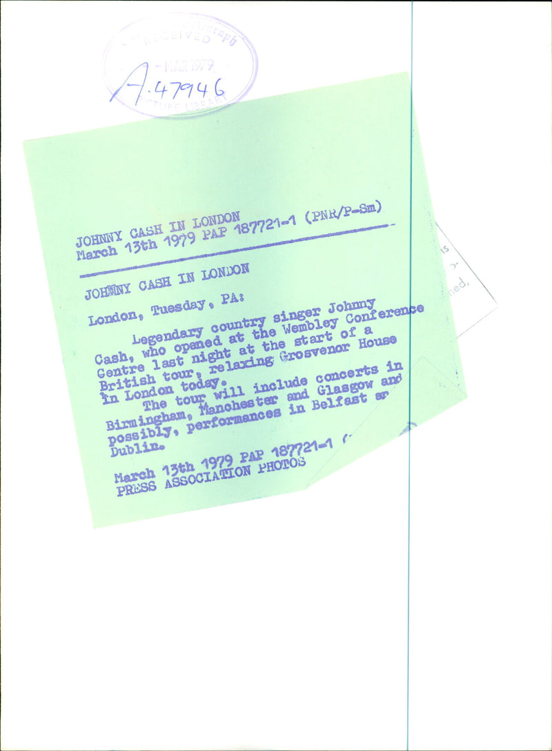 Johnny Cash - Vintage Photograph