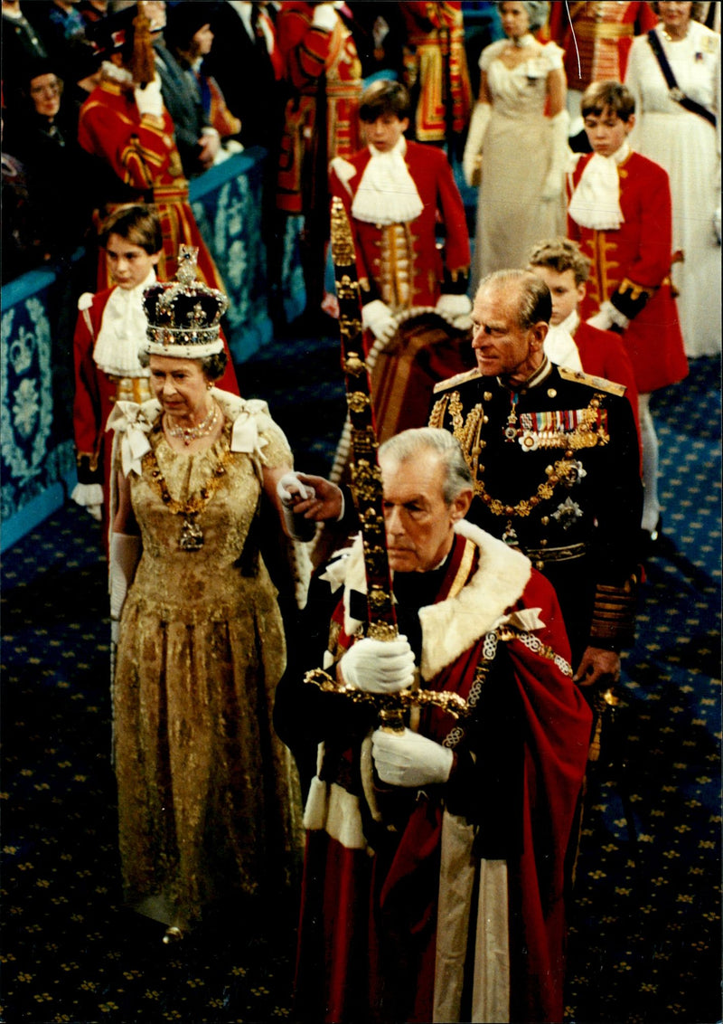 Elizabeth II and HRH Prince Philip. - Vintage Photograph