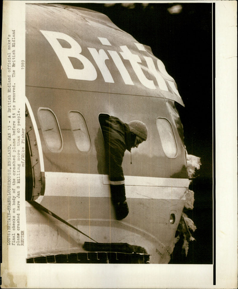 Aircraft Crash: British Midland - Vintage Photograph