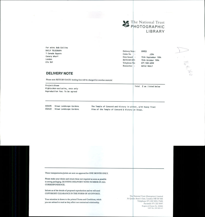 Stowe Landscape Gardens - Vintage Photograph