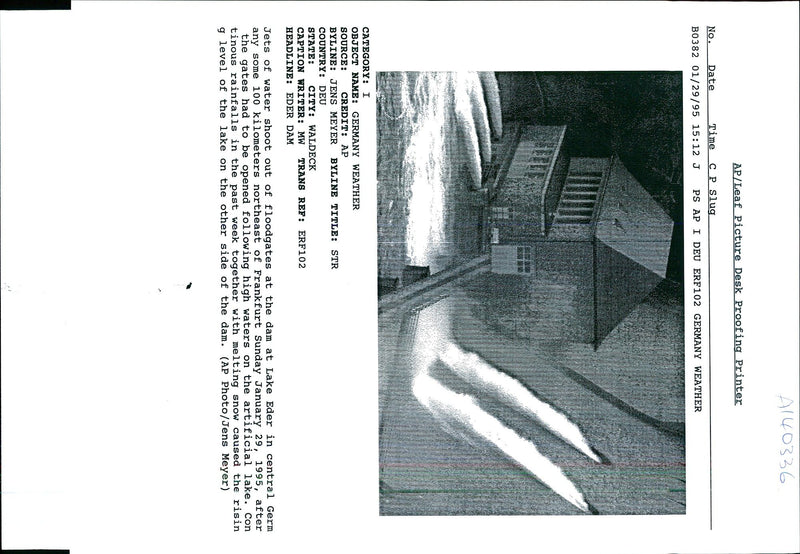 1995 HIGH WATERS THE ARTIFICIAL LAK JENS MEYER TITLE WRITER TOGETHER COUNTRY - Vintage Photograph