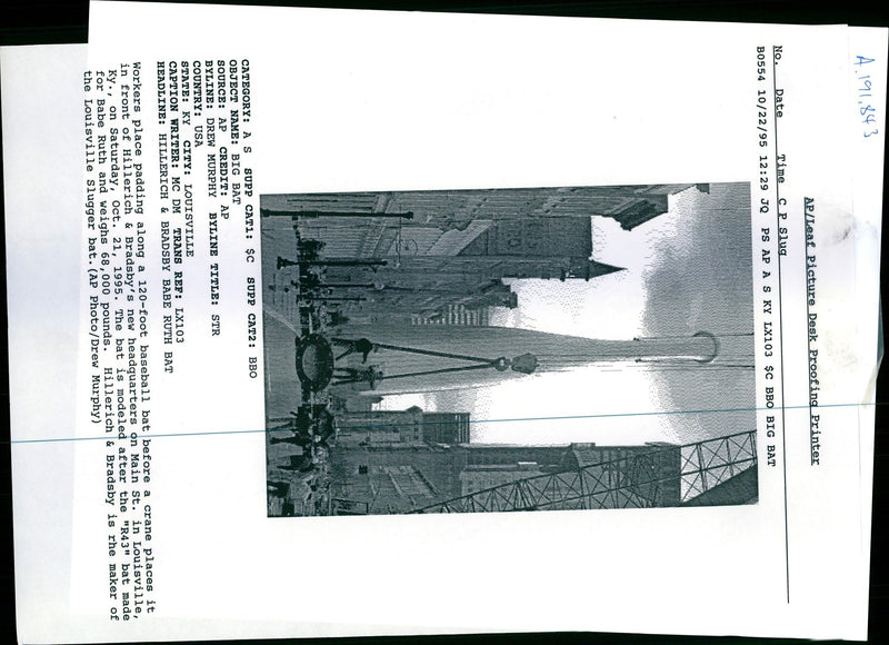 1995 LEAF PICTURE DESK PROOFING PRINTER DATE TIM TITLE USA WRITER COUNTRY - Vintage Photograph