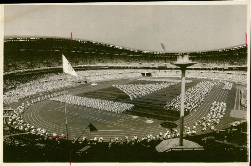 1988 Seoul Olympics opening ceremony at the Seoul Olympic Stadium - Vintage Photograph