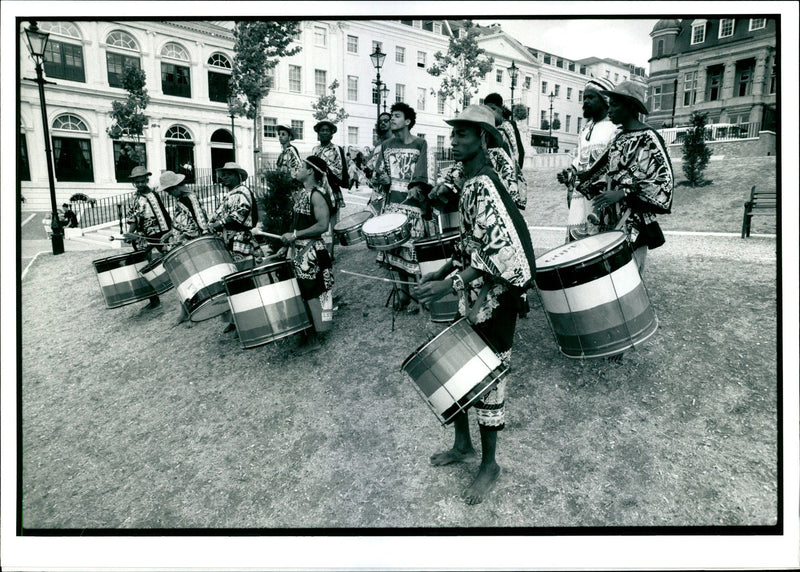 BANDS FROM SAMBA BRAZILIAN PHILIP HOLLIS PHOTOGRAPHED MUSIC FESTIVAL - Vintage Photograph