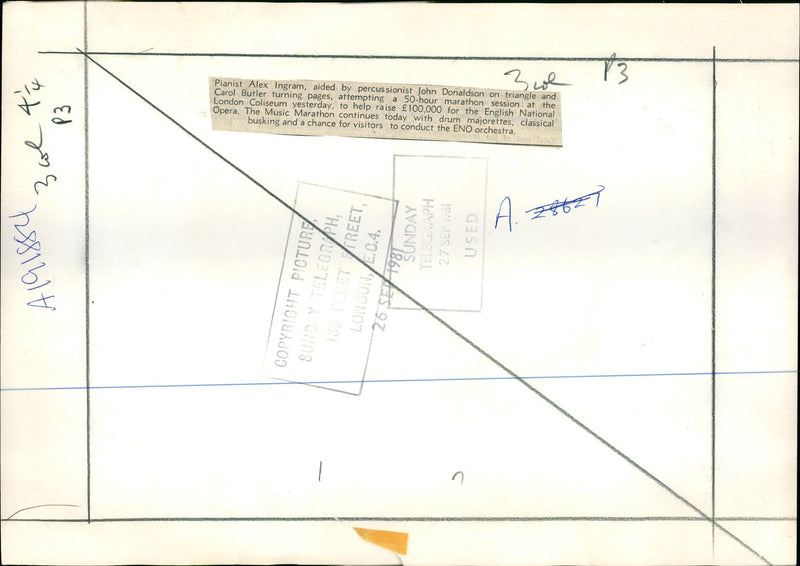 PIANIST ALEX INGRAM AIDED PERCUSSIONIS ADAM BUTLER OPERA MUSIC NATIONAL - Vintage Photograph