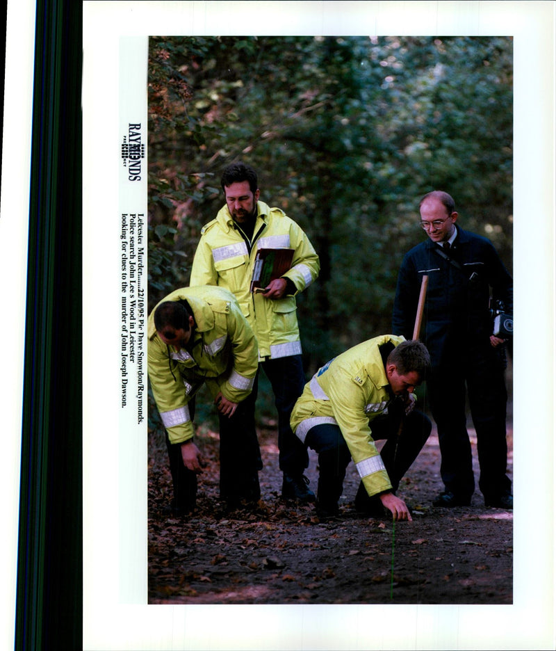 1995 RAYMONDS LELVESTER MURDER PIE DAVE SNOWDON POL JOHN JOSEPH DAWSON - Vintage Photograph
