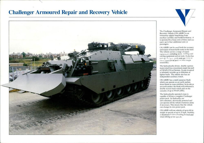 The 'Challenger 2', British main battle tank designed by Vickers - Vintage Photograph