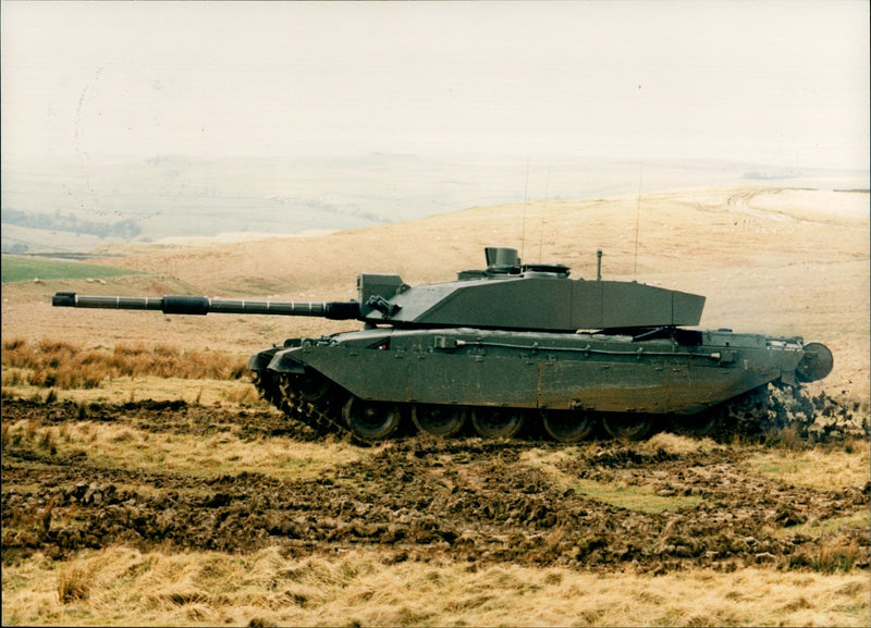 The Challenger 2, British main battle tank designed by Vickers - Vintage Photograph