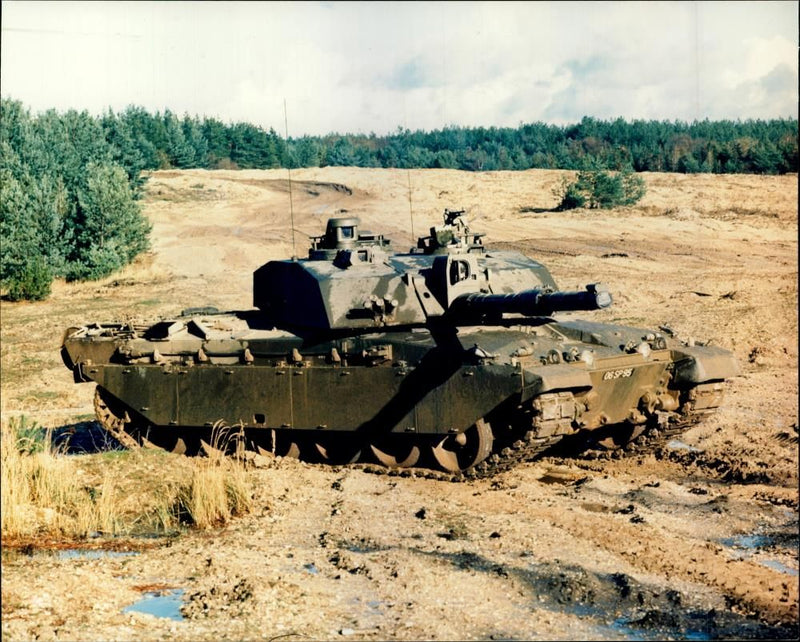 The Challenger 2, British main battle tank designed by Vickers - Vintage Photograph