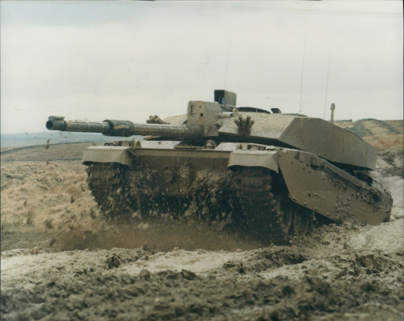 The Challenger 2, British main battle tank designed by Vickers - Vintage Photograph