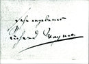 Richard Wagner's Signature - Vintage Photograph