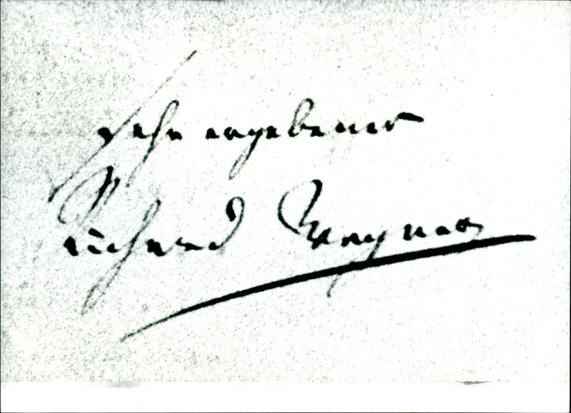 Richard Wagner's Signature - Vintage Photograph