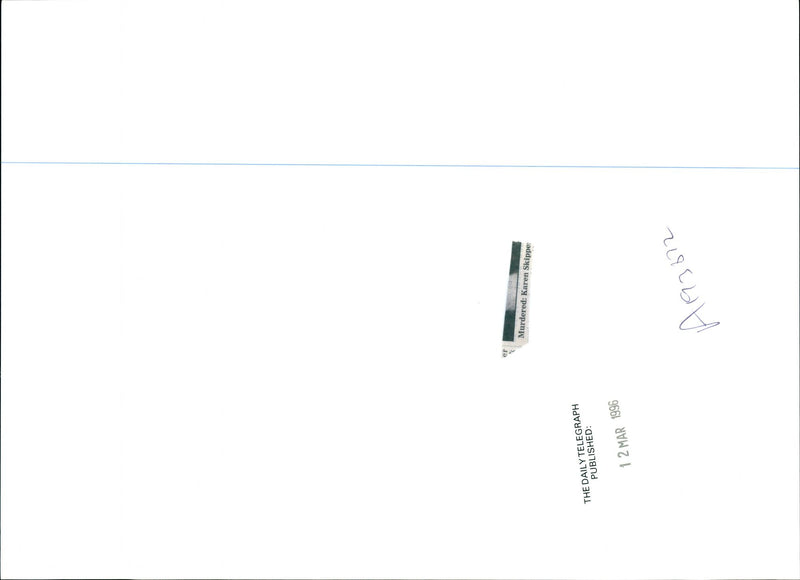 1996 KAREN SKIPPER WAS MURDERED CARDIFF SHE FOUND SHIPPER PUBLISHED - Vintage Photograph