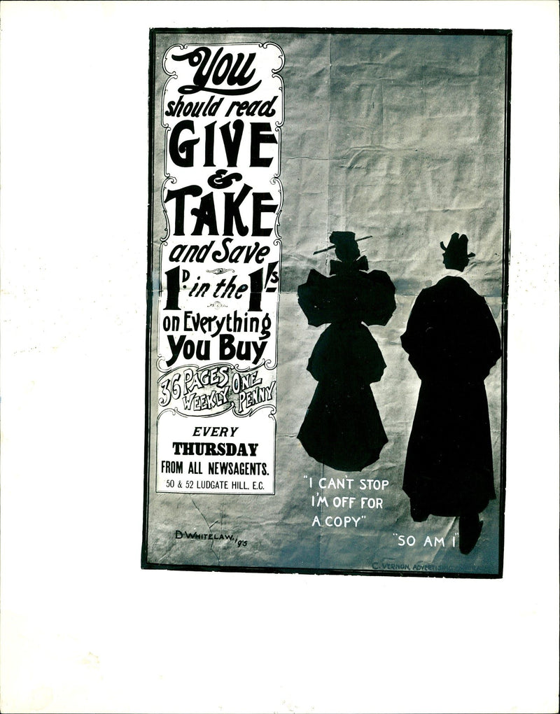 Poster by Harold Vernon. - Vintage Photograph