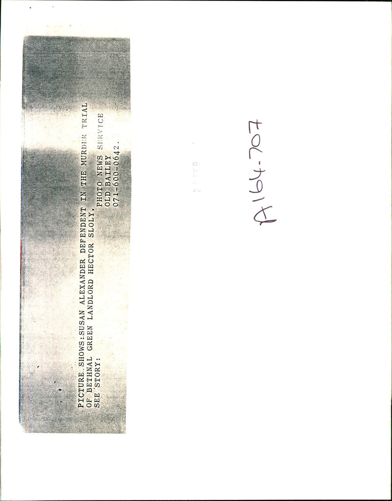 SUSAN ALEXANDER DEFENDENT THE MURDER TRIAL BETHNAL GREE OLD BAILEY - Vintage Photograph