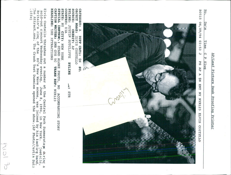 Elvis Costello - Vintage Photograph