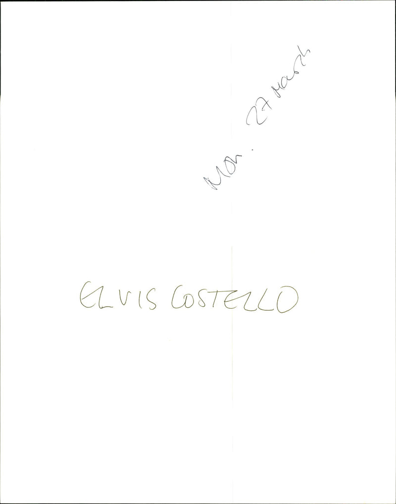 Elvis Costello - Vintage Photograph